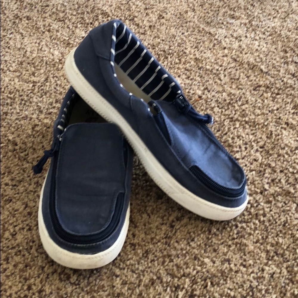 Boys blue Flip top Billy slip on shoes Size 5